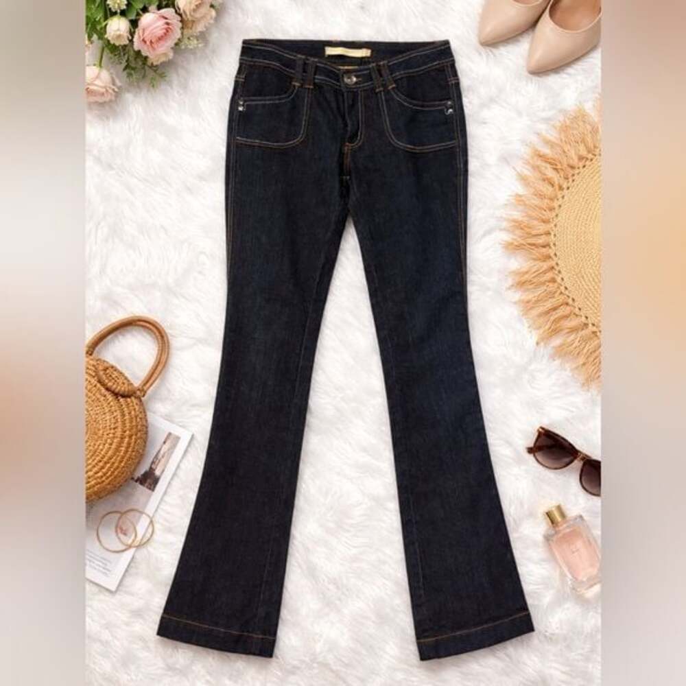 Boom Boom Women’s Size 5 Dark Wash Flare Jeans Y2K Style